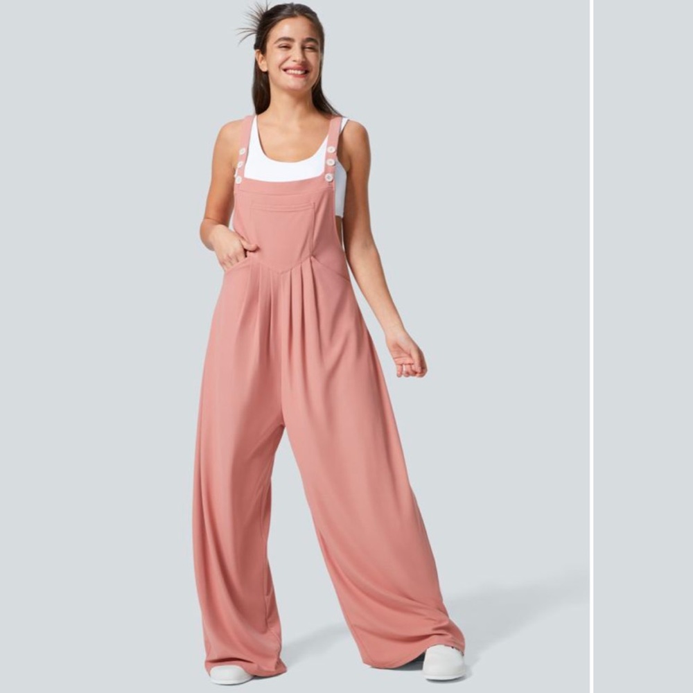 HALARA Dusty Pink Wide-Leg Jumpsuit